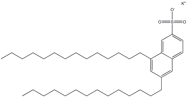 6,8-Ditetradecyl-2-naphthalenesulfonic acid potassium salt Structure