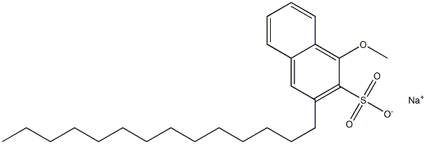 1-Methoxy-3-tetradecyl-2-naphthalenesulfonic acid sodium salt Structure