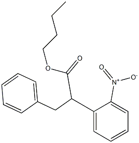 2-(2-Nitrophenyl)-3-phenylpropanoic acid butyl ester Structure