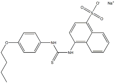 4-[3-(p-Butoxyphenyl)thioureido]-1-naphthalenesulfonic acid sodium salt 구조식 이미지