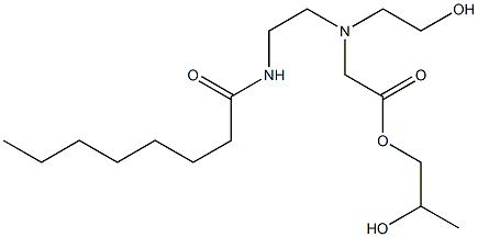 [N-(2-Octanoylaminoethyl)-N-(2-hydroxyethyl)amino]acetic acid 2-hydroxypropyl ester Structure