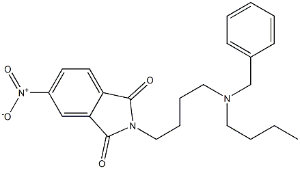 N-[4-(Butylbenzylamino)butyl]-4-nitrophthalimide 구조식 이미지