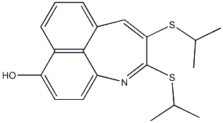 2,3-Bis(isopropylthio)naphth[1,8-bc]azepin-7-ol Structure