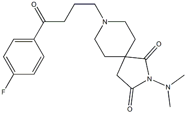 2-Dimethylamino-8-[3-(p-fluorobenzoyl)propyl]-2,8-diazaspiro[4.5]decane-1,3-dione 구조식 이미지