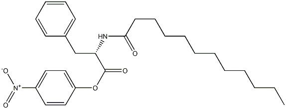 N-Dodecanoyl-L-phenylalanine p-nitrophenyl ester 구조식 이미지