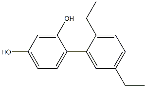 4-(2,5-Diethylphenyl)benzene-1,3-diol 구조식 이미지