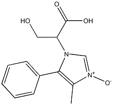 2-[(4-Methyl-5-phenyl-1H-imidazole 3-oxide)-1-yl]-3-hydroxypropanoic acid Structure