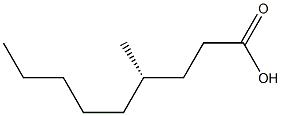 [S,(+)]-4-Methylnonanoic acid Structure