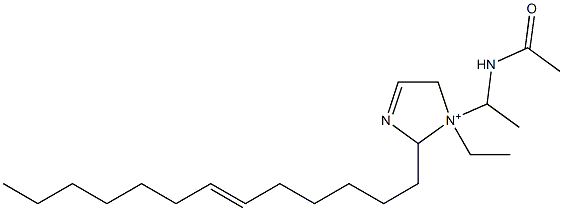 1-[1-(Acetylamino)ethyl]-1-ethyl-2-(6-tridecenyl)-3-imidazoline-1-ium 구조식 이미지