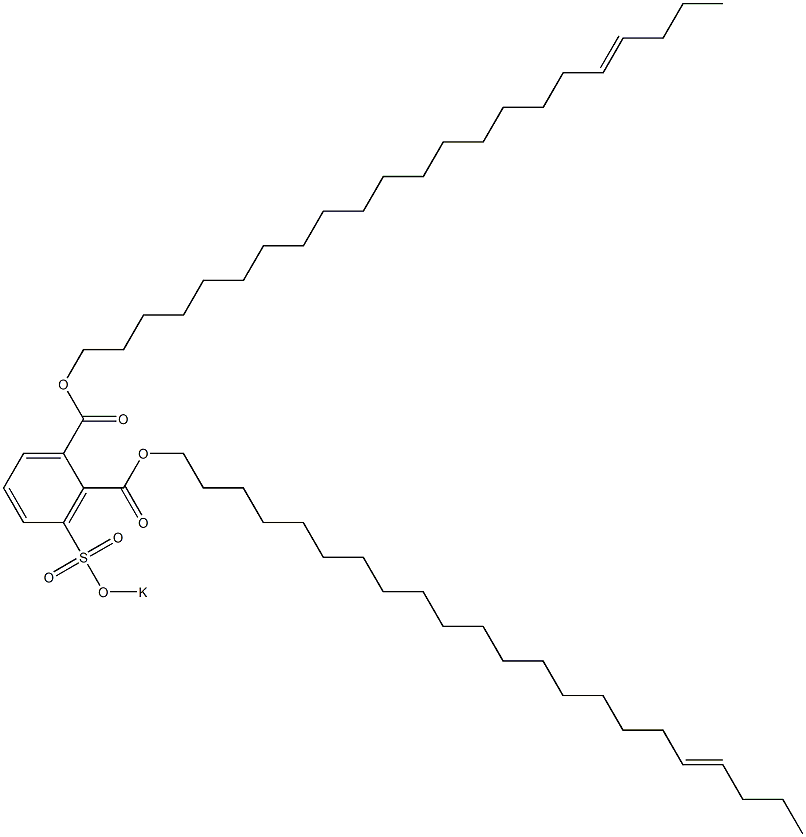 3-(Potassiosulfo)phthalic acid di(18-docosenyl) ester 구조식 이미지