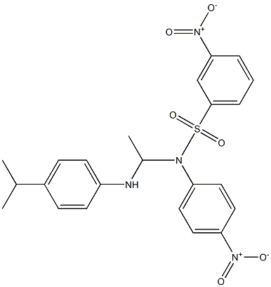 N-[1-[(4-Isopropylphenyl)amino]ethyl]-N-(4-nitrophenyl)-3-nitrobenzenesulfonamide 구조식 이미지