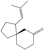 (5S)-4-(2-Methyl-1-propenyl)spiro[4.5]decan-7-one Structure