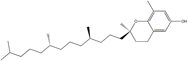 (2R)-2-[(4R,8S)-4,8,12-Trimethyltridecyl]-2,8-dimethyl-3,4-dihydro-2H-1-benzopyran-6-ol 구조식 이미지