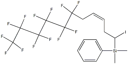 (Z)-5-(Dimethylphenylsilyl)-5-iodo-1-(tridecafluorohexyl)-2-pentene 구조식 이미지
