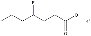 4-Fluoroheptanoic acid potassium salt Structure