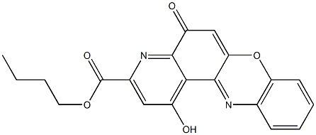 1-Hydroxy-5-oxo-5H-pyrido[3,2-a]phenoxazine-3-carboxylic acid butyl ester 구조식 이미지