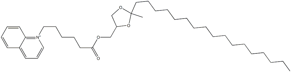 1-[6-[(2-Heptadecyl-2-methyl-1,3-dioxolan-4-yl)methoxy]-6-oxohexyl]quinolinium 구조식 이미지