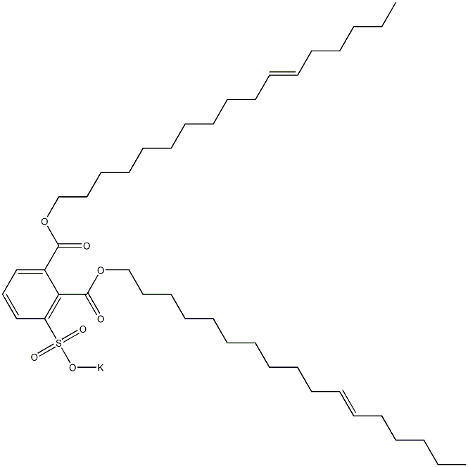 3-(Potassiosulfo)phthalic acid di(11-heptadecenyl) ester 구조식 이미지