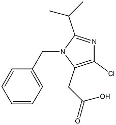 4-Chloro-2-isopropyl-1-(benzyl)-1H-imidazole-5-acetic acid 구조식 이미지