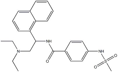 N-[1-(1-Naphtyl)-2-(diethylamino)ethyl]-4-[(methylsulfonyl)amino]benzamide 구조식 이미지