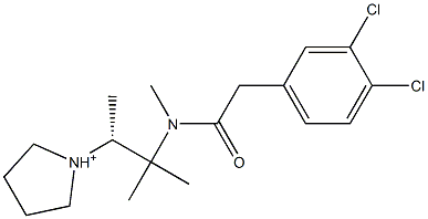 1-[(R)-2-[N-(3,4-Dichlorophenylacetyl)-N-methylamino]-1,2-dimethylpropyl]pyrrolidinium 구조식 이미지