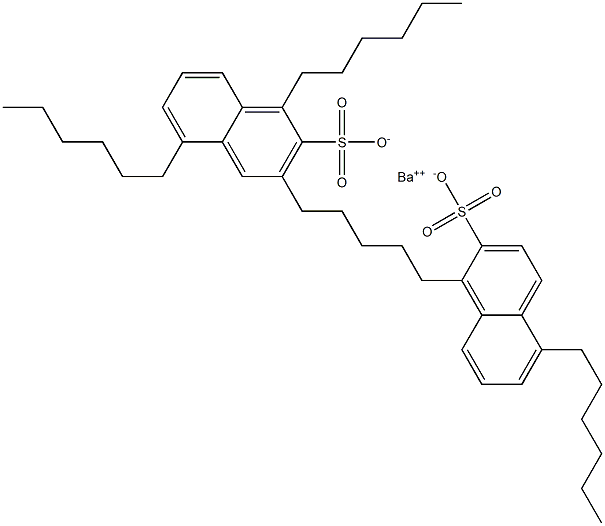 Bis(1,5-dihexyl-2-naphthalenesulfonic acid)barium salt Structure