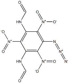 N,N'-(5-Azido-2,4,6-trinitrobenzene-1,3-diyl)bisformamide 구조식 이미지