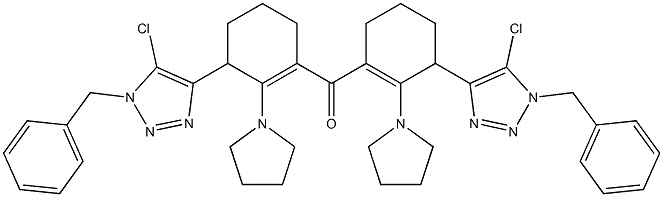 (5-Chloro-1-benzyl-1H-1,2,3-triazol-4-yl)[2-(1-pyrrolidinyl)cyclohexen-1-yl] ketone Structure