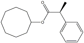 [S,(+)]-2-Phenylpropionic acid cyclooctyl ester Structure