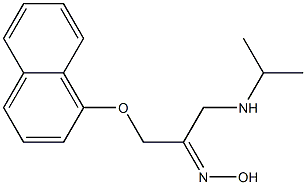 1-(1-Naphtyloxy)-3-isopropylaminoacetone (E)-oxime Structure