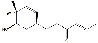 (1S,2R,5R)-2-Methyl-5-[(1S)-1,5-dimethyl-3-oxo-4-hexen-1-yl]-3-cyclohexene-1,2-diol 구조식 이미지