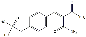 [4-(2,2-Dicarbamoylethenyl)phenyl]methylphosphonic acid 구조식 이미지