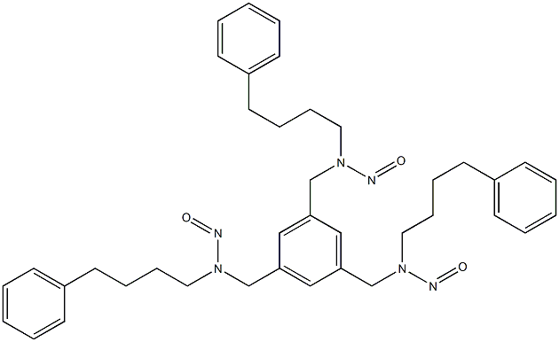 1,3,5-Tris[[N-nitroso-N-(4-phenylbutyl)amino]methyl]benzene 구조식 이미지