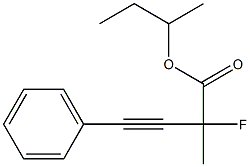 2-Fluoro-2-methyl-4-phenyl-3-butynoic acid sec-butyl ester 구조식 이미지