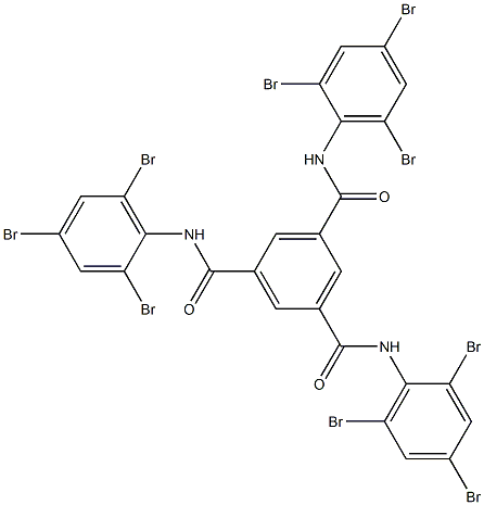 N,N',N''-Tris(2,4,6-tribromophenyl)-1,3,5-benzenetricarboxamide 구조식 이미지