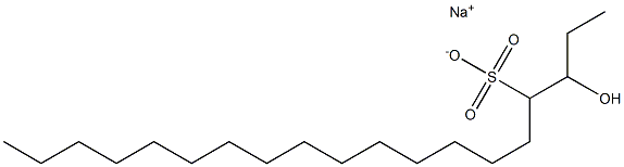 3-Hydroxynonadecane-4-sulfonic acid sodium salt Structure