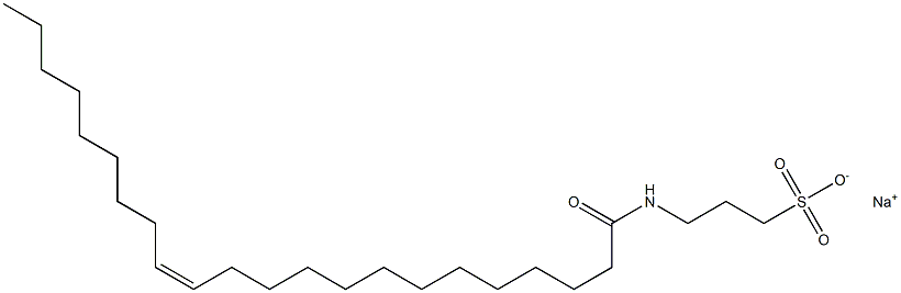 3-[[(Z)-1-Oxo-13-docosen-1-yl]amino]-1-propanesulfonic acid sodium salt 구조식 이미지