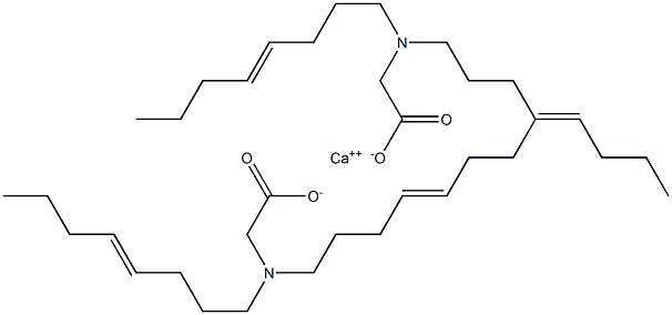 Bis[N,N-di(4-octenyl)glycine]calcium salt Structure