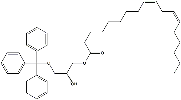 [R,(-)]-1-O-Linoleoyl-3-O-trityl-D-glycerol 구조식 이미지