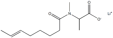 2-[N-Methyl-N-(6-octenoyl)amino]propionic acid lithium salt 구조식 이미지