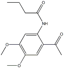 N-(2-Acetyl-4,5-dimethoxyphenyl)butanamide 구조식 이미지