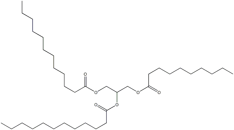 Glycerol 1,2-didodecanoate 3-decanoate Structure