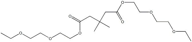 3,3-Dimethylglutaric acid bis[2-(2-ethoxyethoxy)ethyl] ester Structure