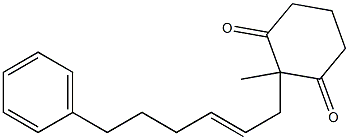 2-Methyl-2-[(E)-6-phenyl-2-hexenyl]cyclohexane-1,3-dione Structure