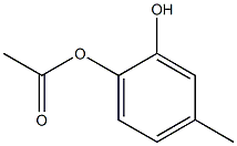 Acetic acid 2-hydroxy-4-methylphenyl ester Structure