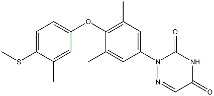 2-[3,5-Dimethyl-4-[3-methyl-4-(methylthio)phenoxy]phenyl]-2,3,4,5-tetrahydro-1,2,4-triazine-3,5-dione Structure