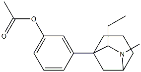 3-(7-Ethyl-6-methyl-6-azabicyclo[3.2.1]octan-1-yl)phenol acetate 구조식 이미지