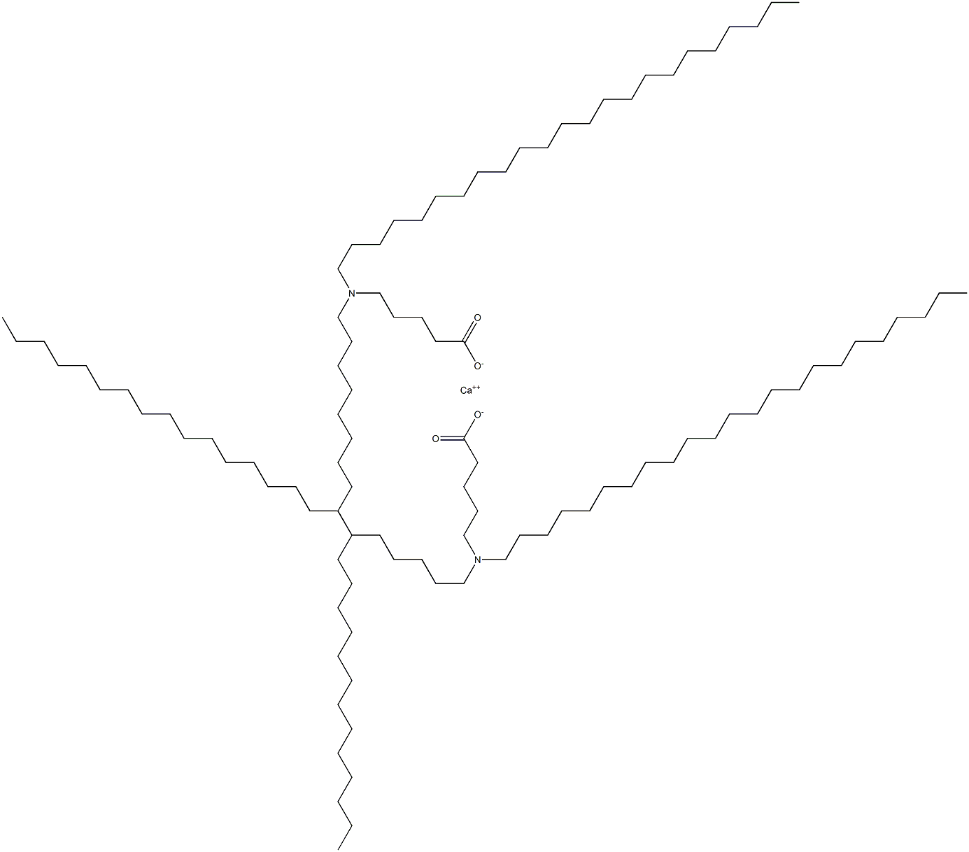 Bis[5-(ditricosylamino)valeric acid]calcium salt Structure