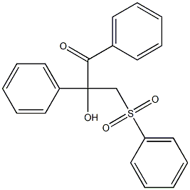 1,2-Diphenyl-2-hydroxy-3-(phenylsulfonyl)-1-propanone 구조식 이미지