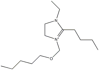 1-Ethyl-2-butyl-3-[(pentyloxy)methyl]-4,5-dihydro-1H-imidazol-3-ium 구조식 이미지